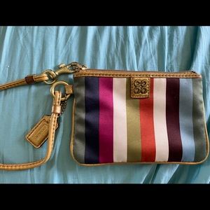 Colorful coach wristlet